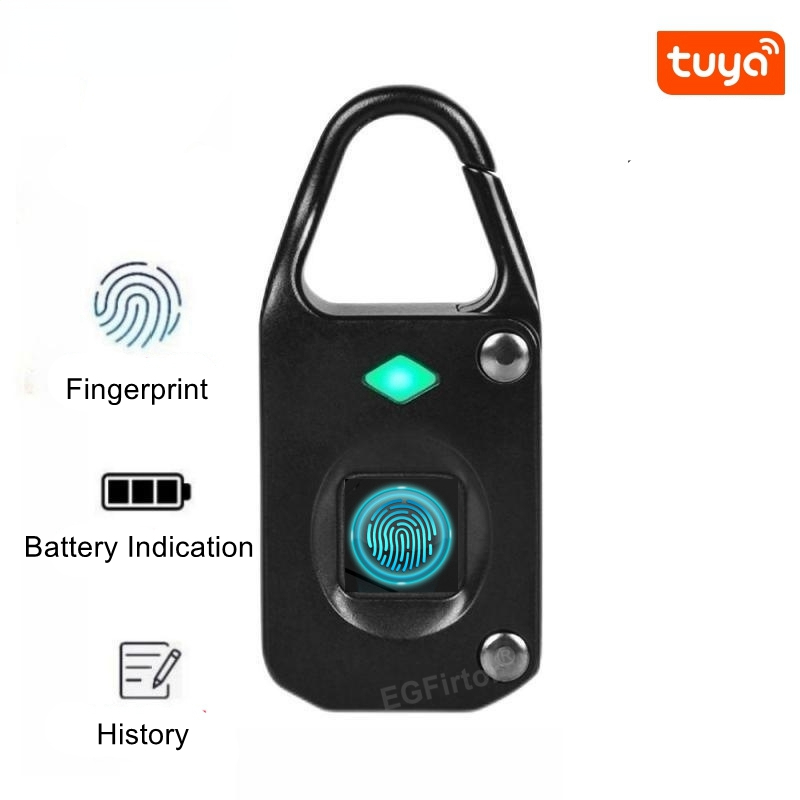 Travel Backpack Anti Theft - Tuya Bluetooth Mini Fingerprint Smart Padlock