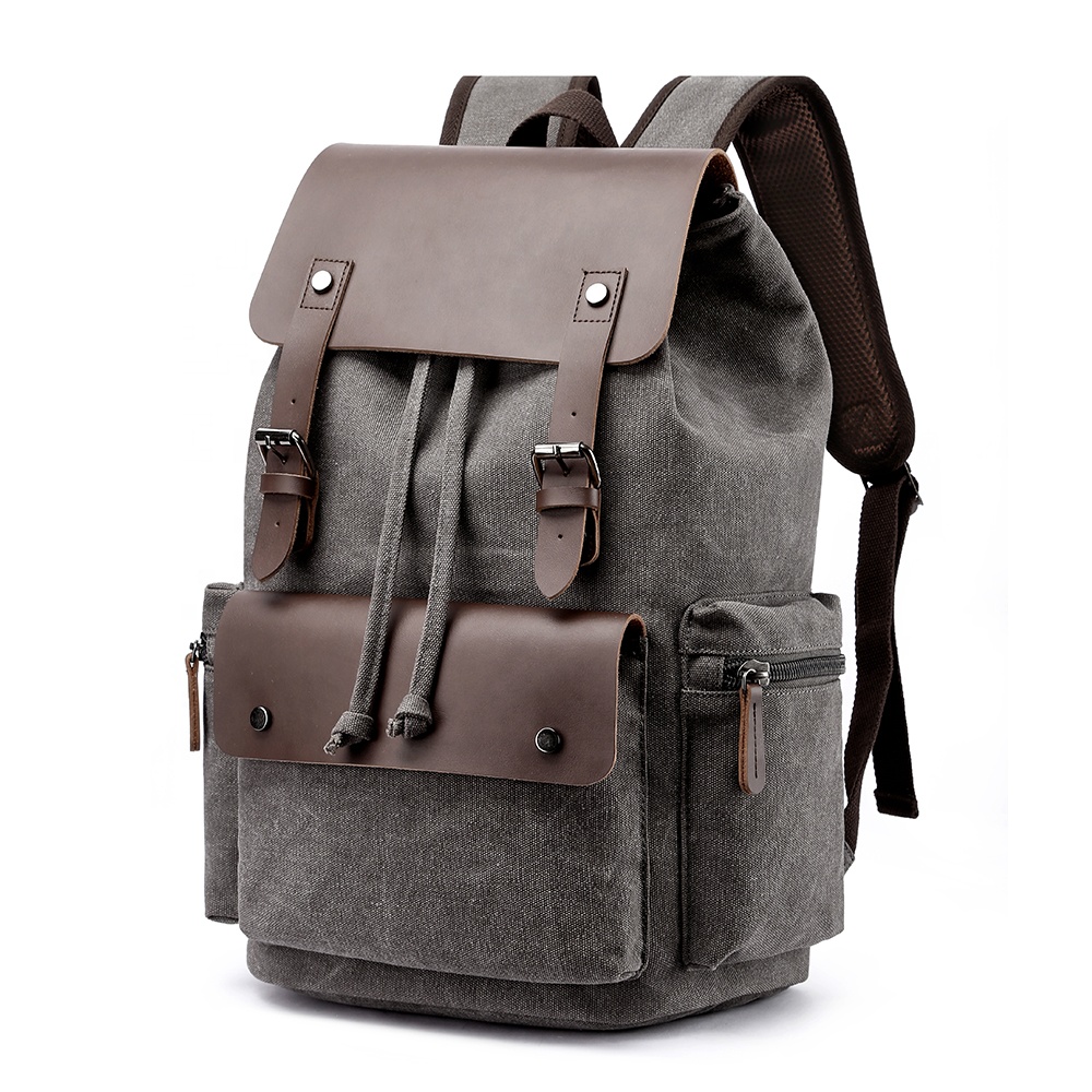 School Backpack Teen - Vintage Canvas Retro Men's Backpack Large
