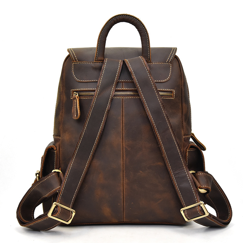 Crazy Horse Leather Backpack f - đánh giá và giá Leather Backpack Vintage