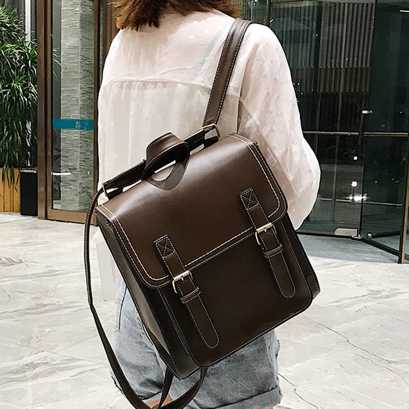 Ba Lô In Hình Vintage Nữ Da Pu - đánh giá và giá Leather Backpack Vintage