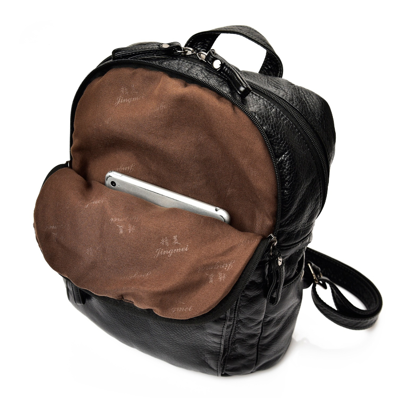 Washed Leather Backpack for Wo - đánh giá và giá Travel Backpack Anti Theft