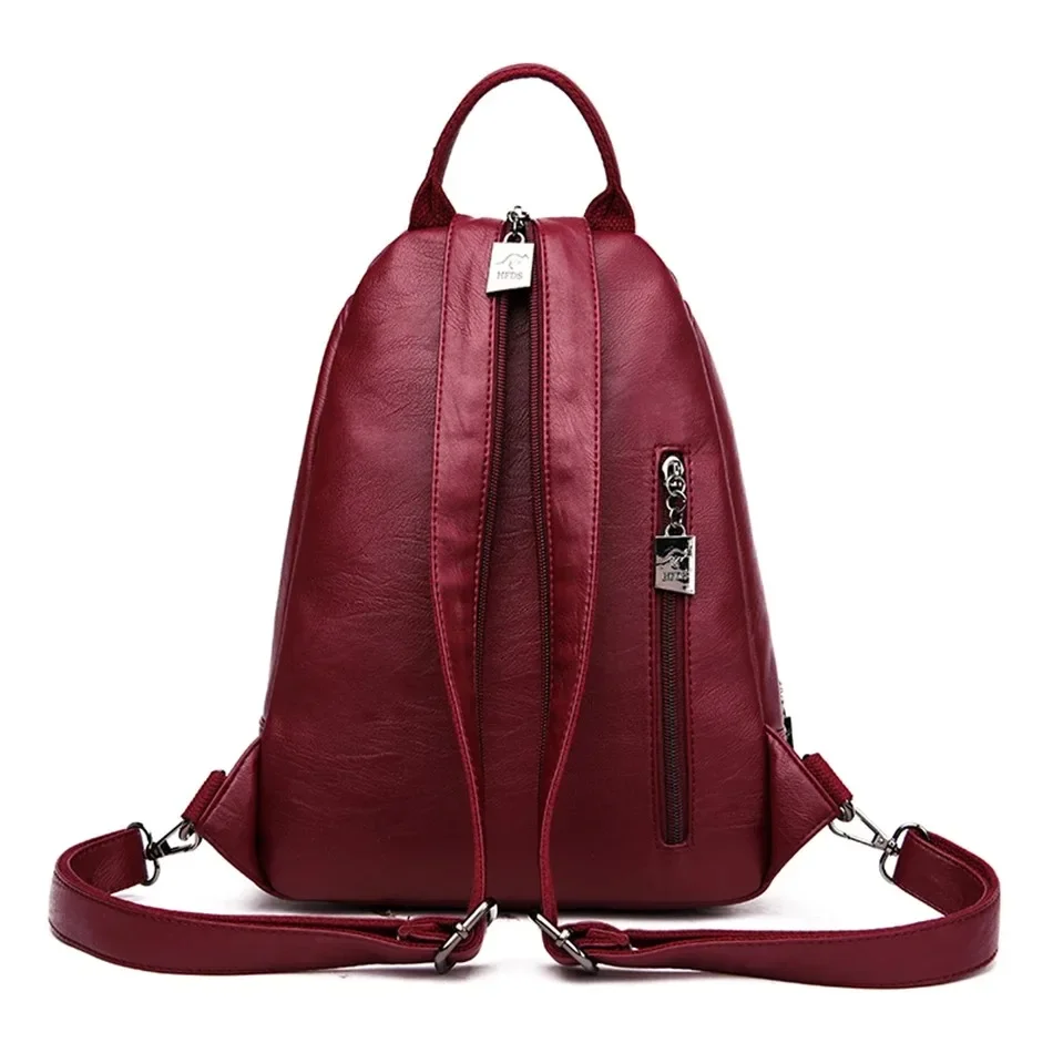 Multifunctional Women Leather  - đánh giá và giá School Backpack Teen