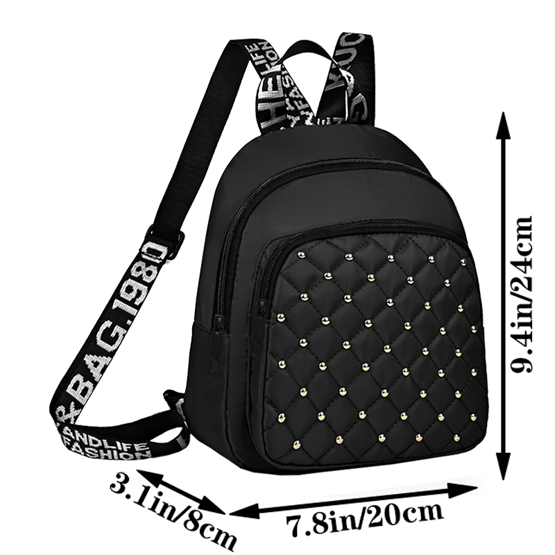 Chic Stylish Studded Backpack  - đánh giá và giá Canvas Backpack Casual